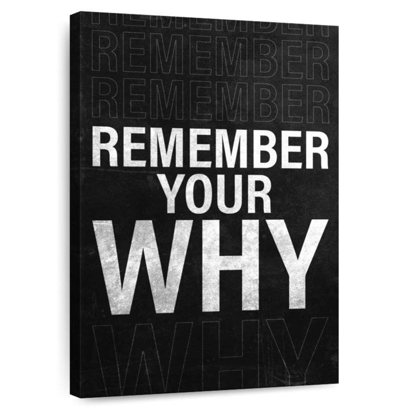 Always Remember Your Why, 30" H x 20" W