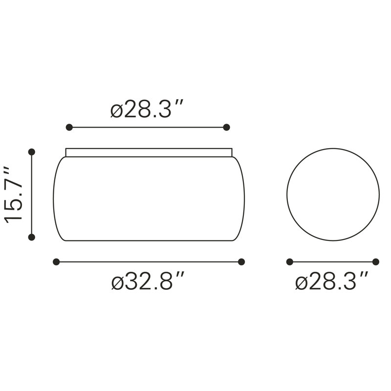 Silver Hammered Aluminum Round Cocktail Table