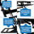 Mount-It! Height Adjustable Standing Desk Converter, 48 Wide Tabletop Desk Riser with Gas Spring