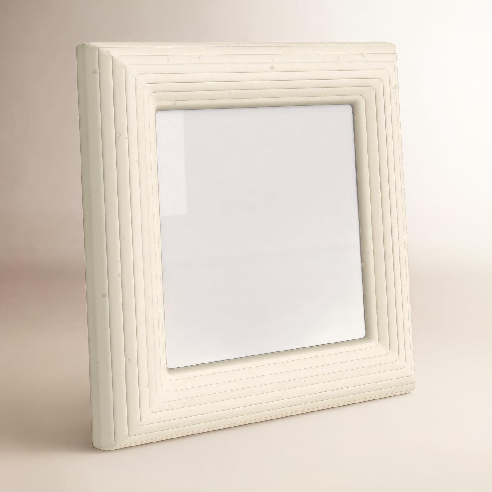 Zuriah Bone Matte Picture Frame, 4" x 4", Ivory