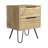 Nuvo Nightstand,Two Drawers, Hairpin Legs