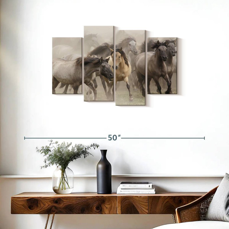 Brampt Wild Horse Stampede, 22" H x 36" W