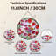 Panneau de vitrail à motif floral H 12 po-394761224