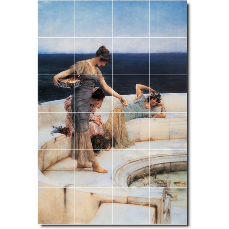 48" x 72" Ceramic Painting Decorative Mural Tile 12" x 12", Woman 197