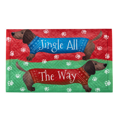 Tapis en relief Jingle All the Way Dachshunds