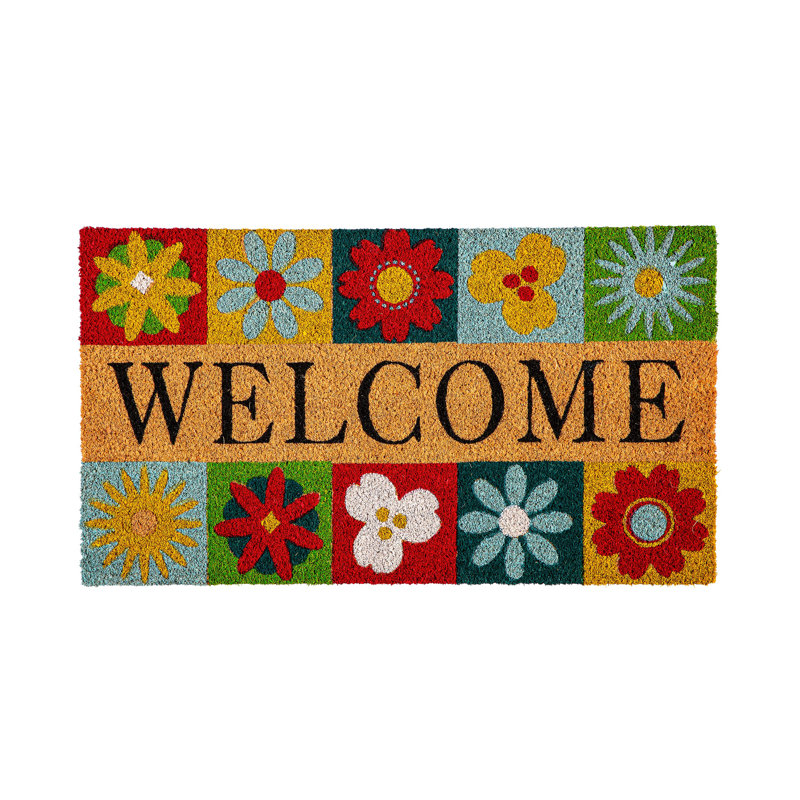 Tapis Big Bold Florals Welcome Tiles