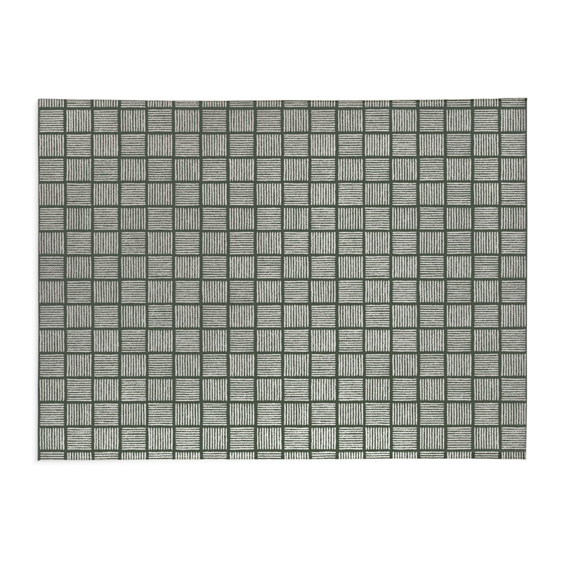 Tapis de cuisine léger antidérapant Tally Blocks, Rectangle 4pi x 6 pi, Chimichurri