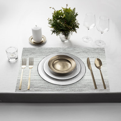 Ensemble de 6 napperons résistants à la chaleur de 12 po x 18 po Placemats