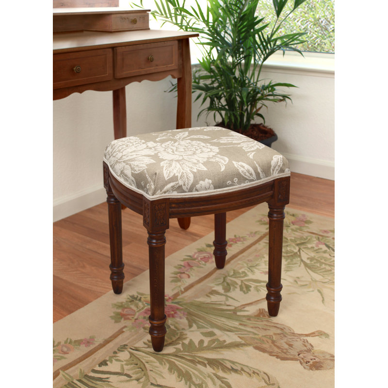 Tabouret de coiffeuse Camic, Noyer, Taupe