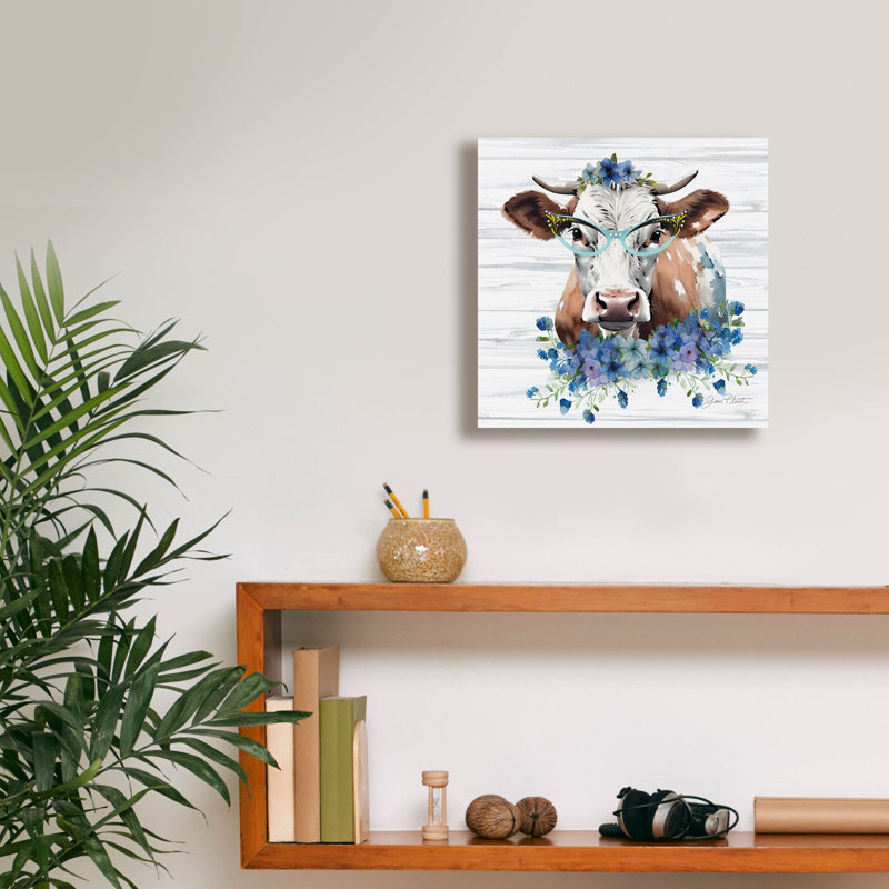 «Fancy Glasses C» par Jean Plout, art mural sur toile, H 12 po x l 12 po x P 0,75 po