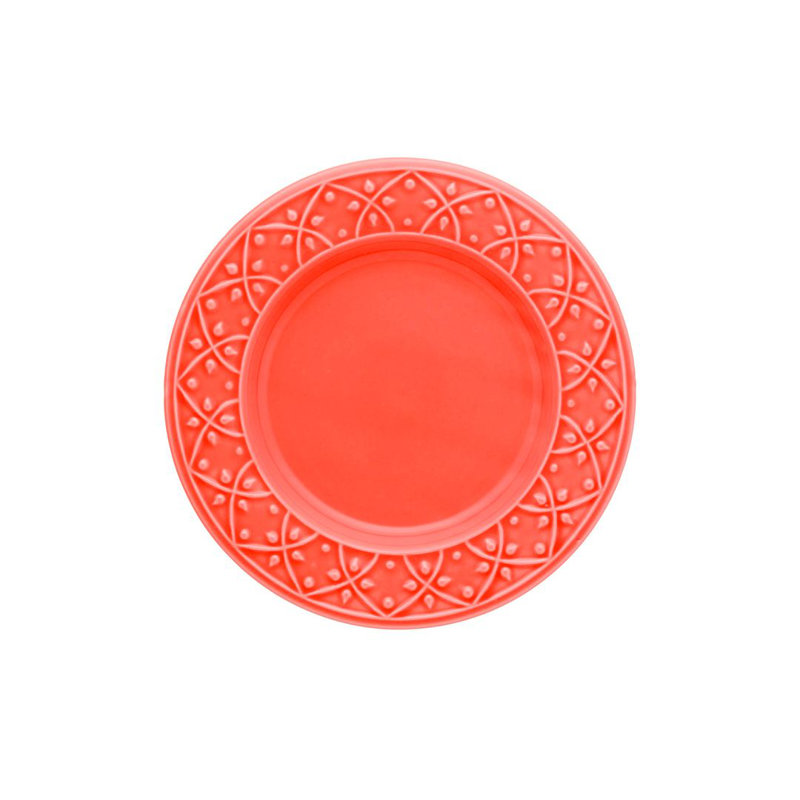 Assiette à salade 8 pièces Mendi, Corail