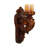 Polystone Single Candle Indoor Outdoor Bronze Wall Sconce
