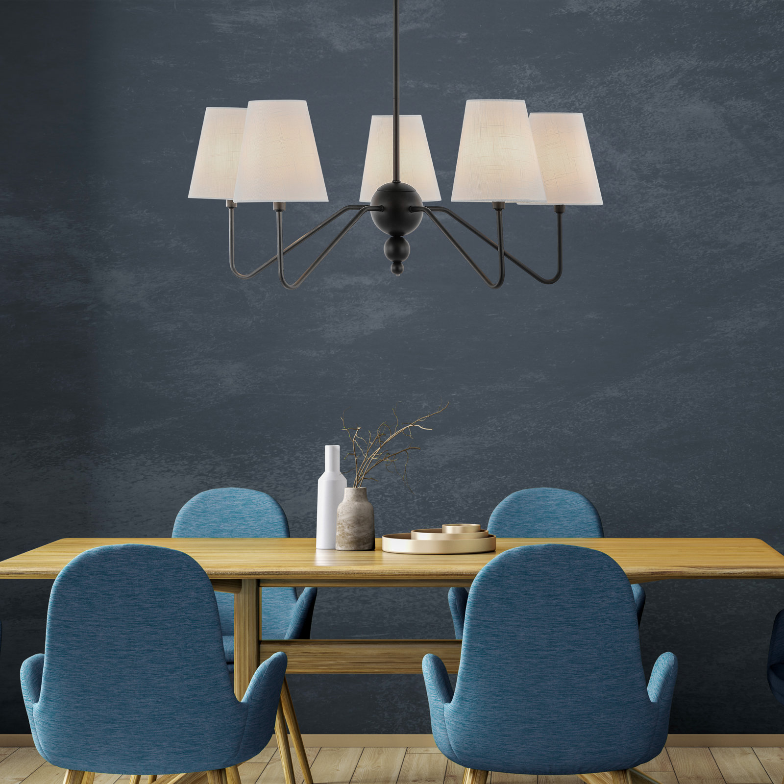 Jaya 5-Light Chandelier, Black