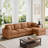 3 - Piece Corduroy Upholstered L-Shaped Sectional-438699076