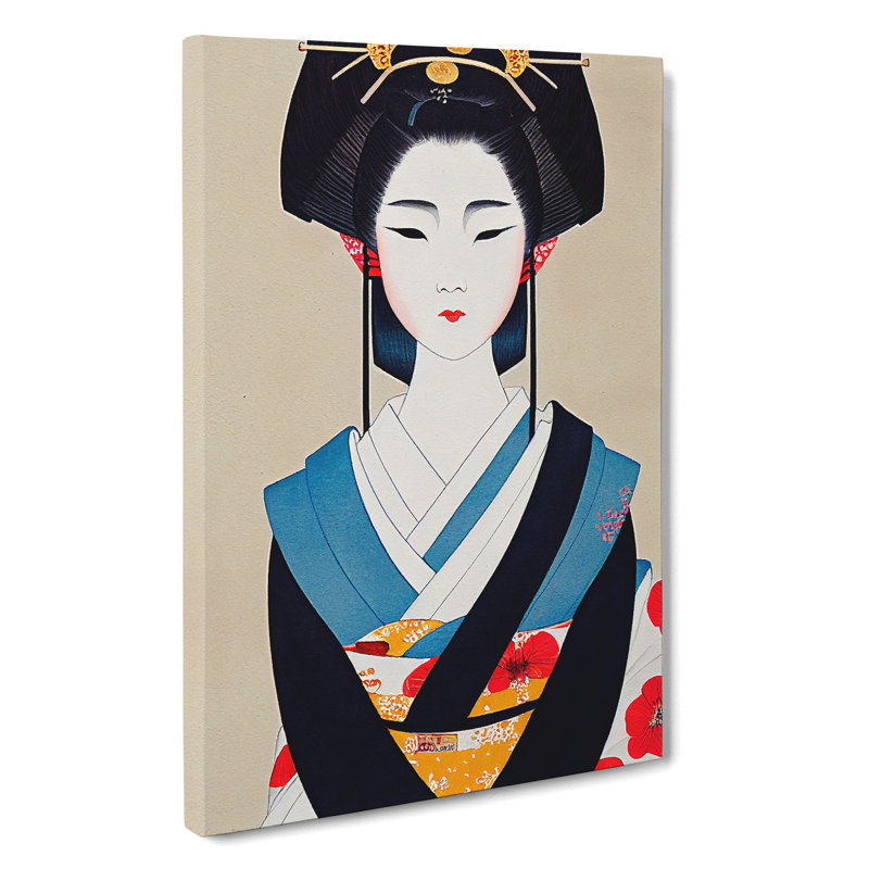 Picture Of A Geisha No.3 - Wrapped Canvas Print, 76cm H x 50cm W x 3cm D
