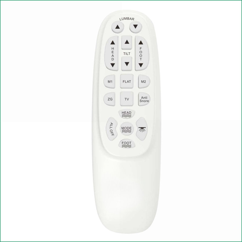 Base de lit simple TG réglable avec inclinaison de la tête / du pied, soutien lombaire, massage à 3 niveaux et amp; Ports USB