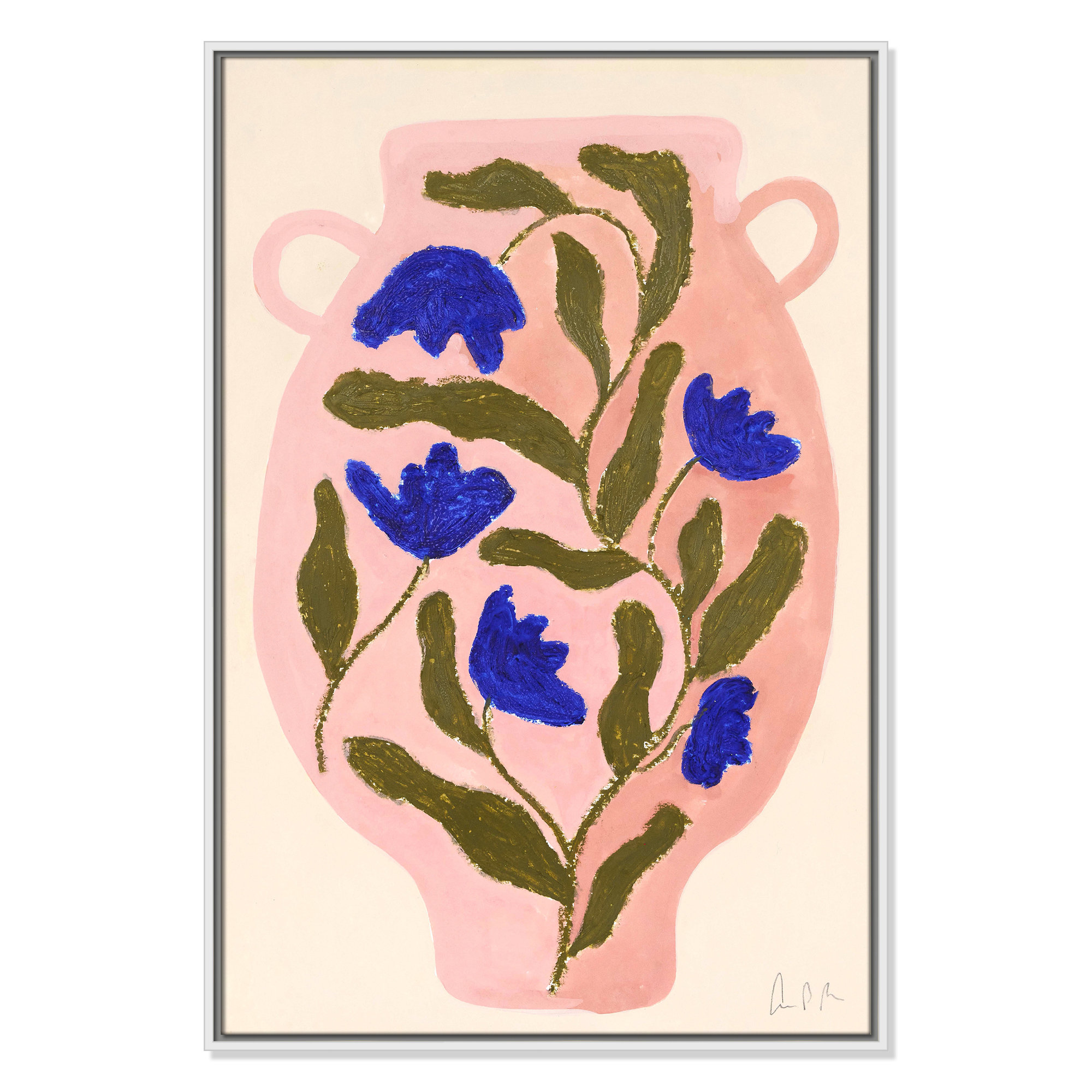 Vase No. 01 Print by Camilla Bergqvist, 37.5" H x 25.5" W, White