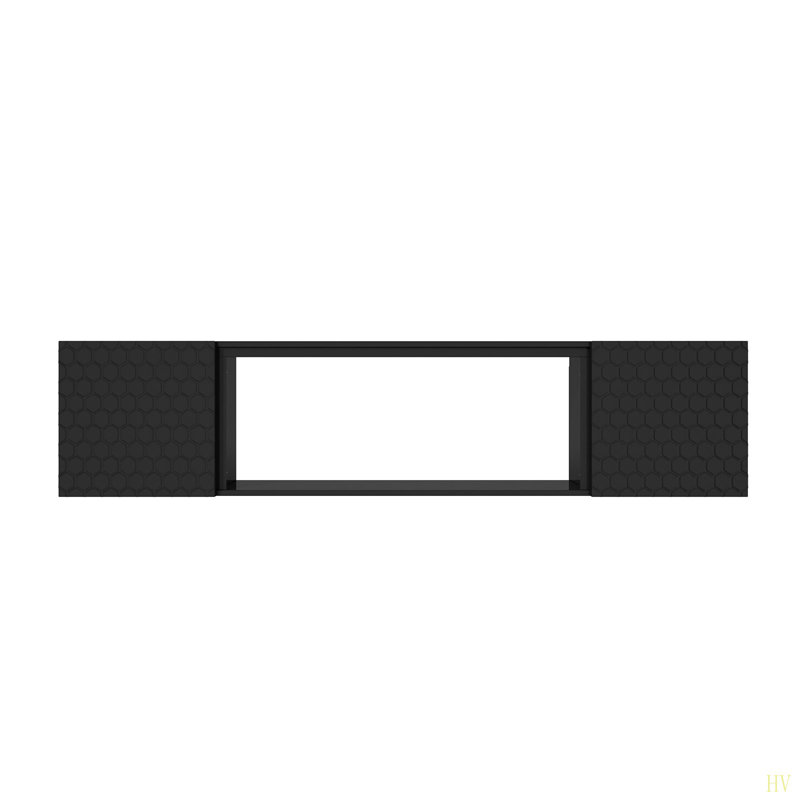 Support mural flottant pour téléviseur de 80 po - Console en bois robuste, capacité de poids élevée et gestion des câbles cachés, style contemporain