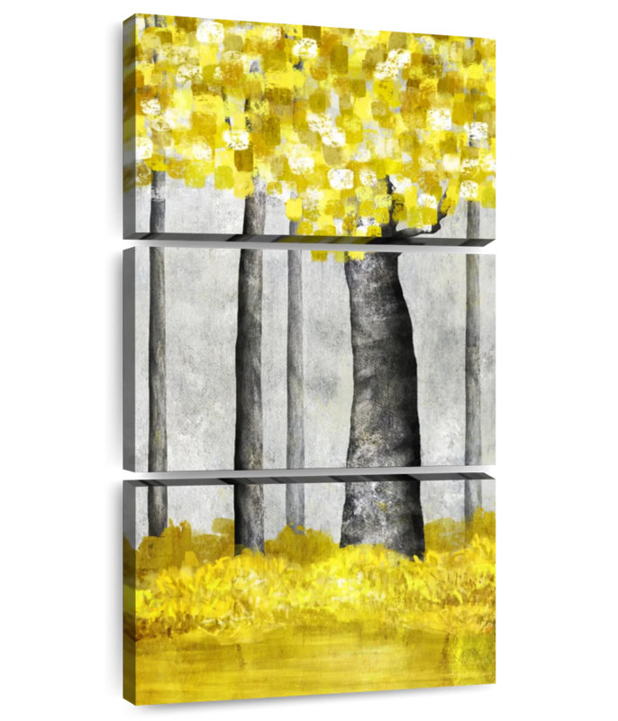 Golden Abstract Tree, 44" H x 21" W