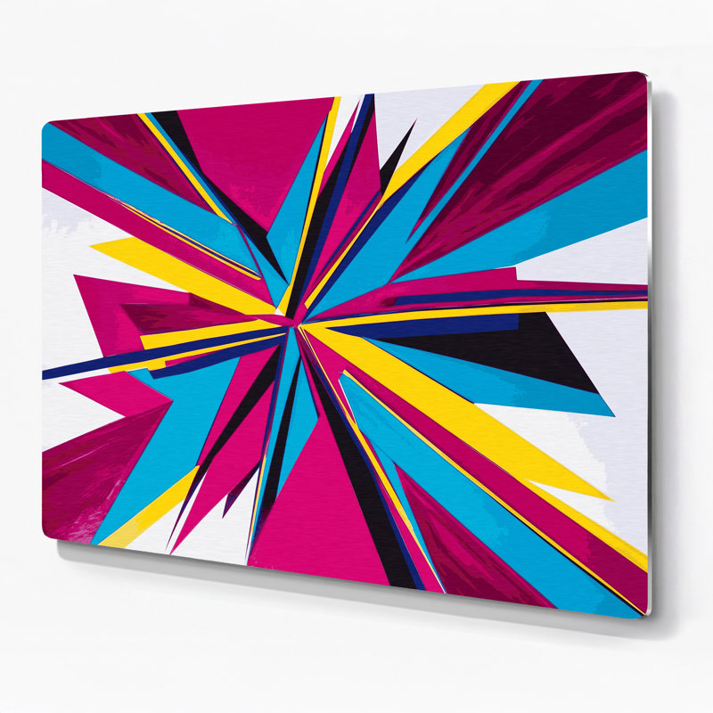 Art mural rigide en métal 60 "Hard Edge", H 11 po x l 14 po