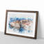 Ancient City Walls of Dubrovnik in Croatia Watercolour - Picture Frame Graphic Art Print-56875368-56875364