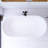 63" Matte White Solid Surface Freestanding Soaking Bathtub with Drain