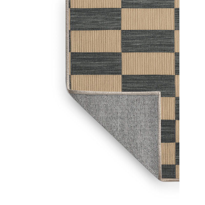 Tapis botanique brun lavable à la machine, Tapis de couloir 2 pi x 4 pi