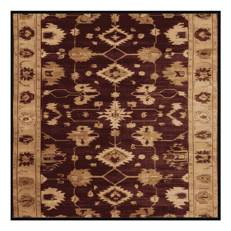 Tapis noir surteint lavable à la machine, Carré 5 pi