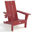 Ensemble de 2 chaises Adirondack pliables en PEHD avec support pour téléphone portable Maillet (ensemble de 2)-124605916-133403031