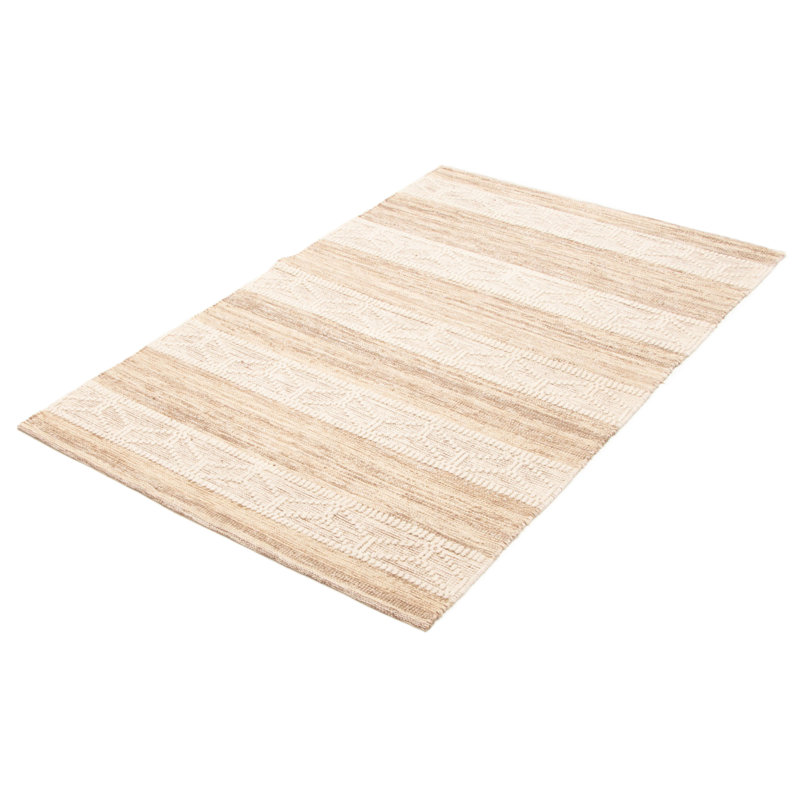 Tapis taupe unique en laine nouvel âge 5 pi x 7 pi 11 po