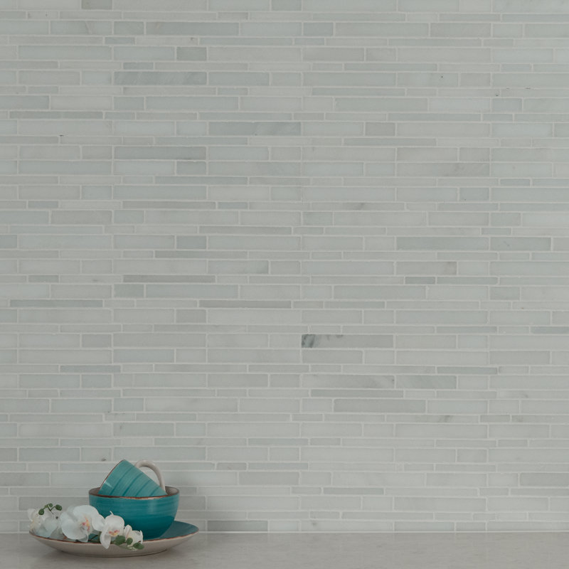 Greecian  12" X 12" Marble Mosaic Tile in Polished