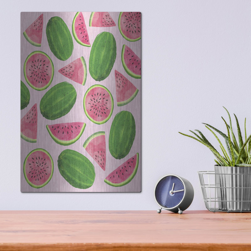  «Watermelons» par Elizabeth Caldwell, art mural en métal, H 16 po x l 12 po