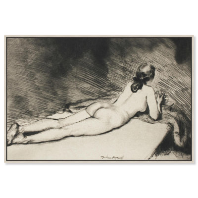 Daydreaming Woman Canvas Classic Female Portraits by Art Remedy