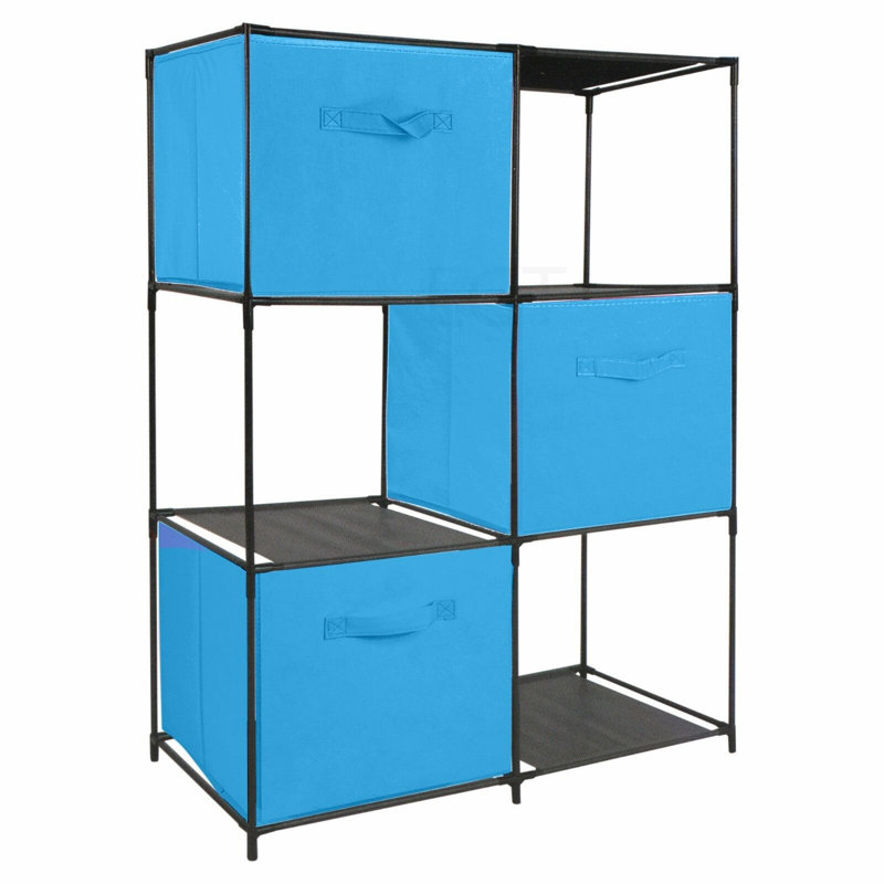 Fava 104cm H X 34.5cm W Aluminum Kids Cube, Light Blue