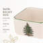 Spode Christmas Tree Sugar Packet Holder - 3.9" Bowl for Tea, Coffee Bar & Dining Table - Fine Earthenware Holiday Organizer - Festive Christmas Serveware & Table Décor, Kitchen Accessory