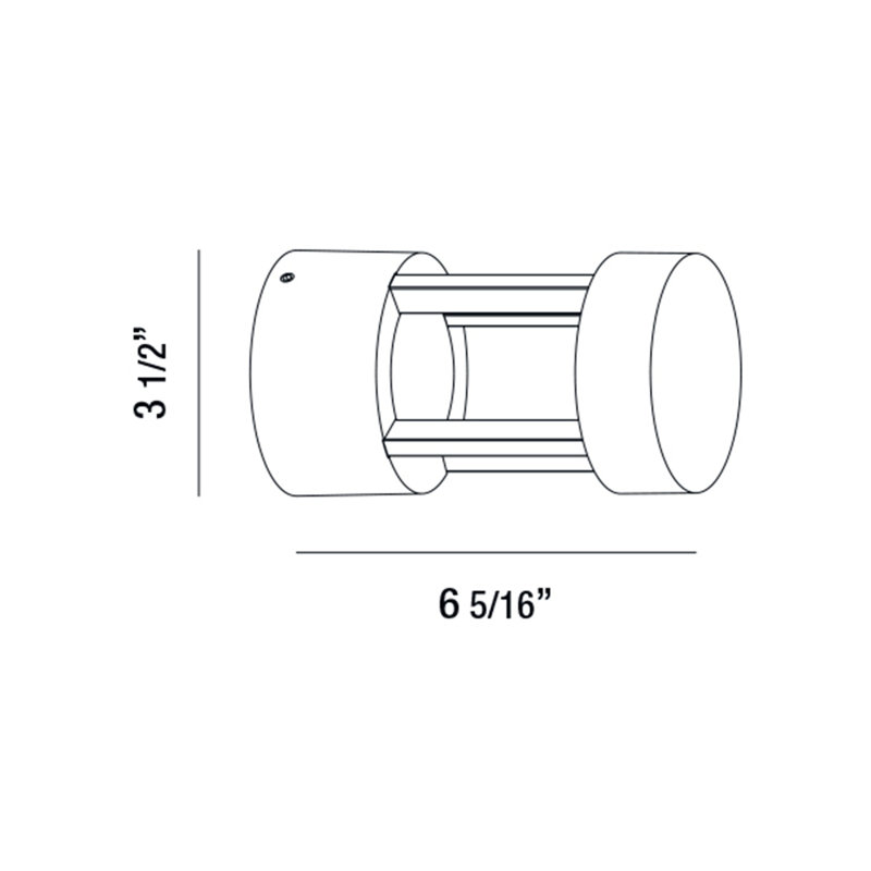 LED Wall Light, Graphite Gray