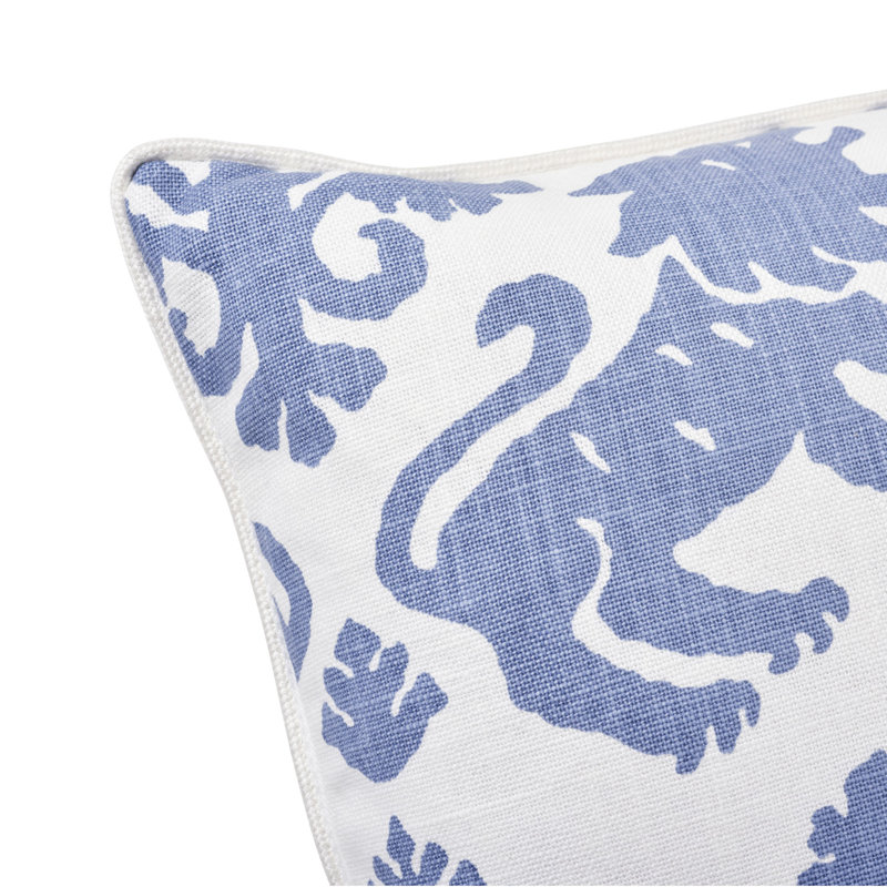 Regalia Pillow, Blue/White, 18" x 18"