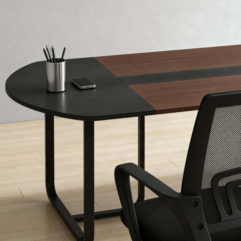 Table d'ordinateur Curved Design, bureau de direction haut, table de réunion, table de bureau