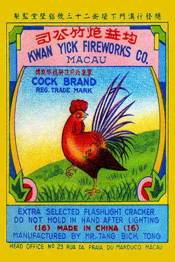 Firecrackers de marque-publicité rétro, H 28 po x l 42 po x P 1,5 po