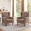Fauteuil d'appoint capitonné en tissu capitonné-1646718074