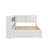 Full-Size Wooden Daybed With Built-In Shelves USB Ports LED Lighting And Pull-Out Trundle-840990377