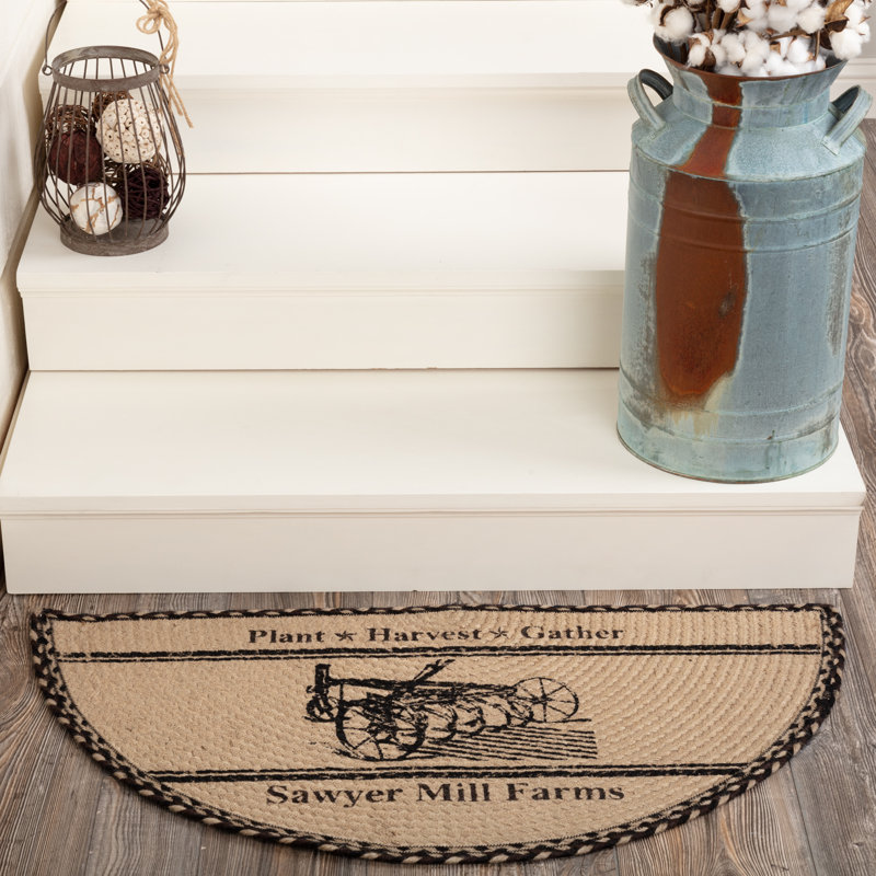 Tapis de cuisine Sawyer Mill Plow, Demi-cercle 1 pi 2 po x 2 pi 9 po