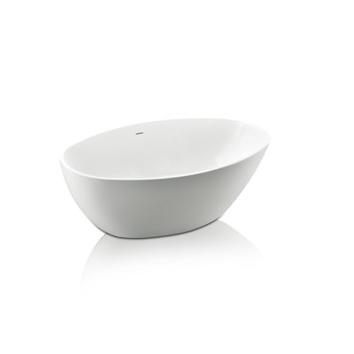 59.05'' x 33.46'' Freestanding Soaking Acrylic Bathtub