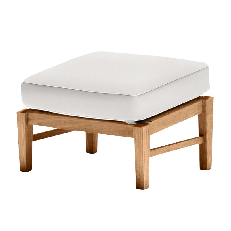 Repose-pieds Croquet - Teck naturel, Teck naturel, Welt, Blanc naturel