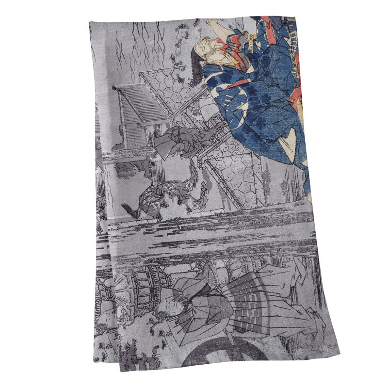 Tea Towel Kitchen Towel, Cotton Twill, Gray