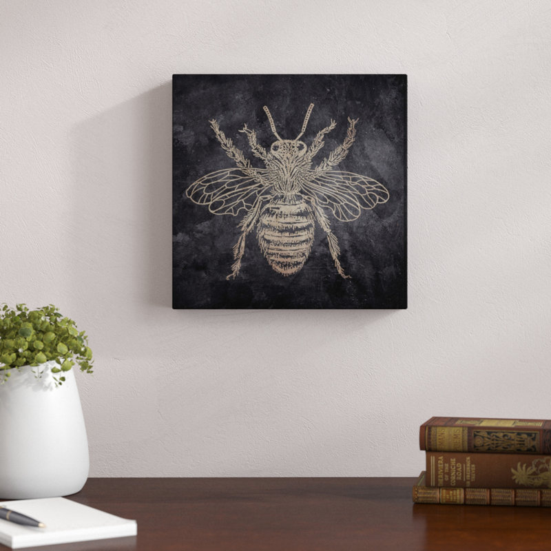 « abeille », impression sur toile, H 16 po x l 16 po x P 1,5 po