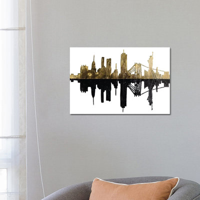 Contemporary Ny Gold by Patricia Pinto - Wrapped Canvas Gallery-Wrapped Canvas Giclée