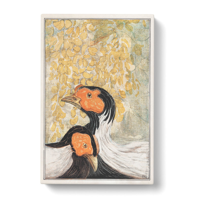 Two Silver Pheasants by Theo Van Hoytema - Wrapped Canvas Painting, 60cm H x 40cm W x 3cm D