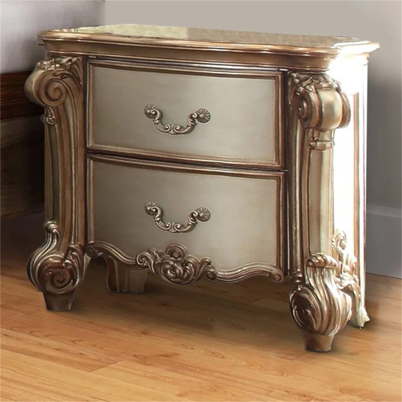 Table de chevet 2 tiroirs en bois