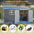 10X12 Ft Storage Shed Outdoor With Metal Foundation-125332111